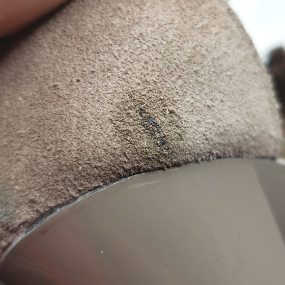 Michael Michael Kors Berkley T Strap Open Toe Suede Sandals Taupe zipper - Picture 5 of 14